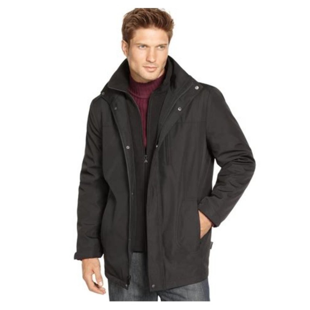Calvin Klein 3-in-1 Hooded Coat Jacket Medium Water Resistant